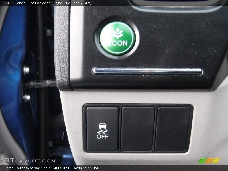 Dyno Blue Pearl / Gray 2014 Honda Civic EX Sedan