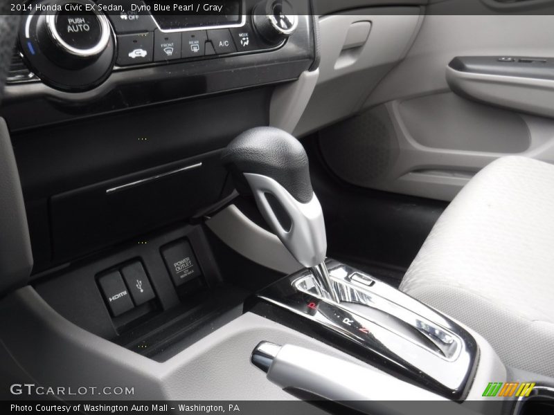 Dyno Blue Pearl / Gray 2014 Honda Civic EX Sedan
