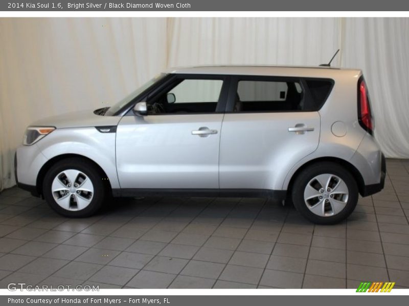 Bright Silver / Black Diamond Woven Cloth 2014 Kia Soul 1.6