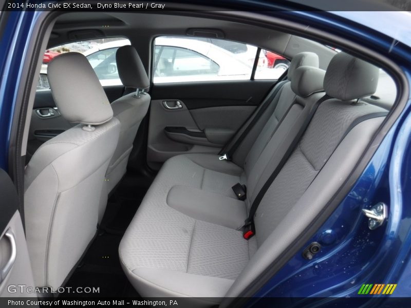 Dyno Blue Pearl / Gray 2014 Honda Civic EX Sedan
