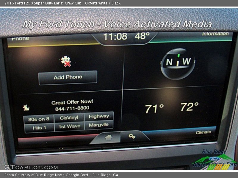 Oxford White / Black 2016 Ford F250 Super Duty Lariat Crew Cab