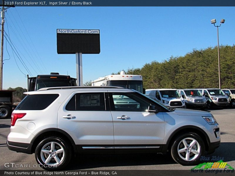 Ingot Silver / Ebony Black 2018 Ford Explorer XLT