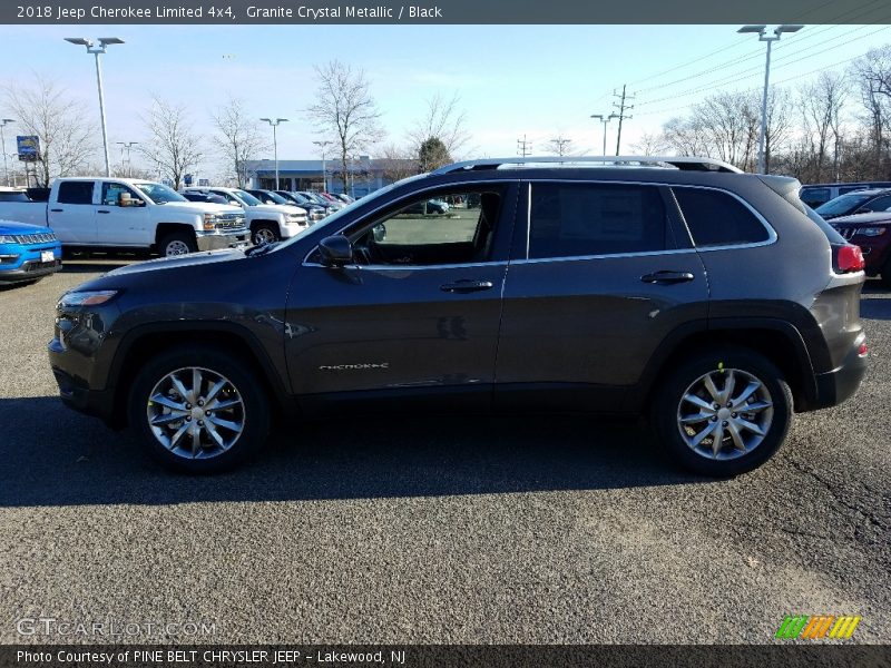 Granite Crystal Metallic / Black 2018 Jeep Cherokee Limited 4x4