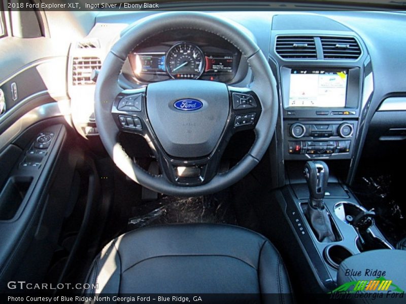 Ingot Silver / Ebony Black 2018 Ford Explorer XLT