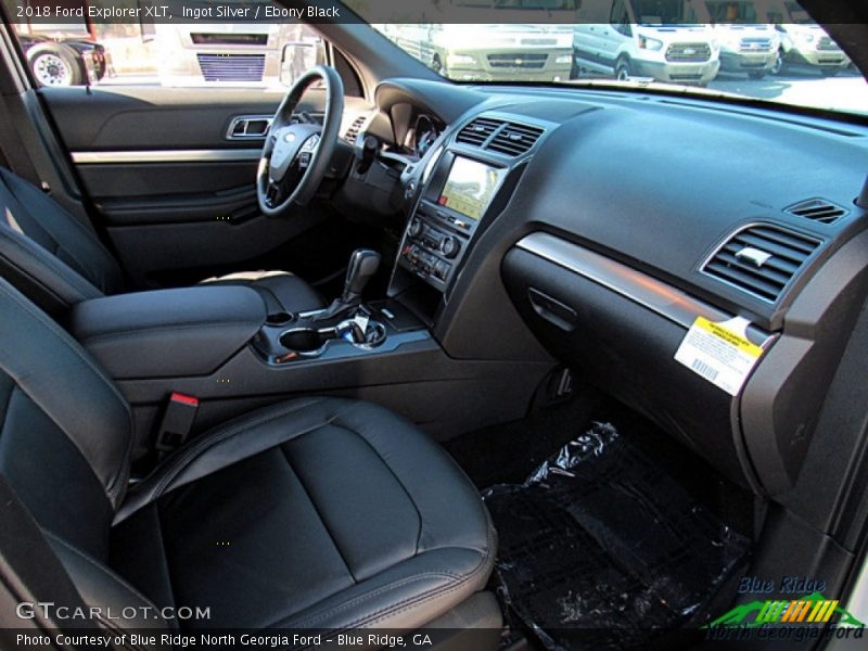 Ingot Silver / Ebony Black 2018 Ford Explorer XLT
