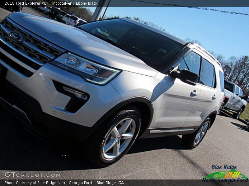 Ingot Silver / Ebony Black 2018 Ford Explorer XLT