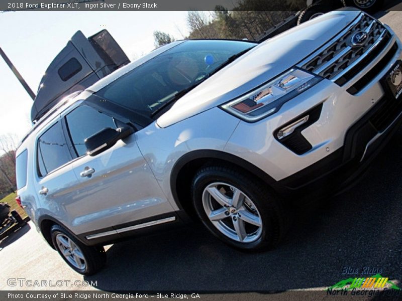 Ingot Silver / Ebony Black 2018 Ford Explorer XLT