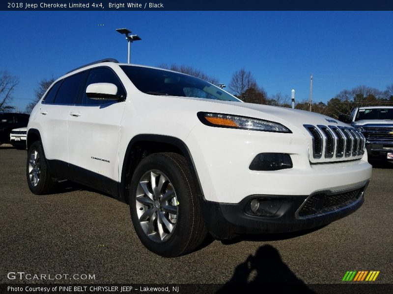 Bright White / Black 2018 Jeep Cherokee Limited 4x4