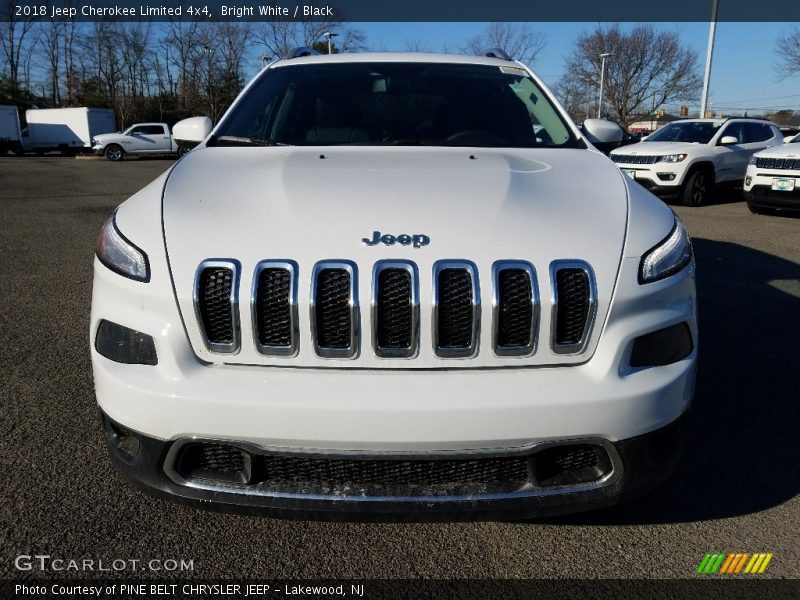 Bright White / Black 2018 Jeep Cherokee Limited 4x4