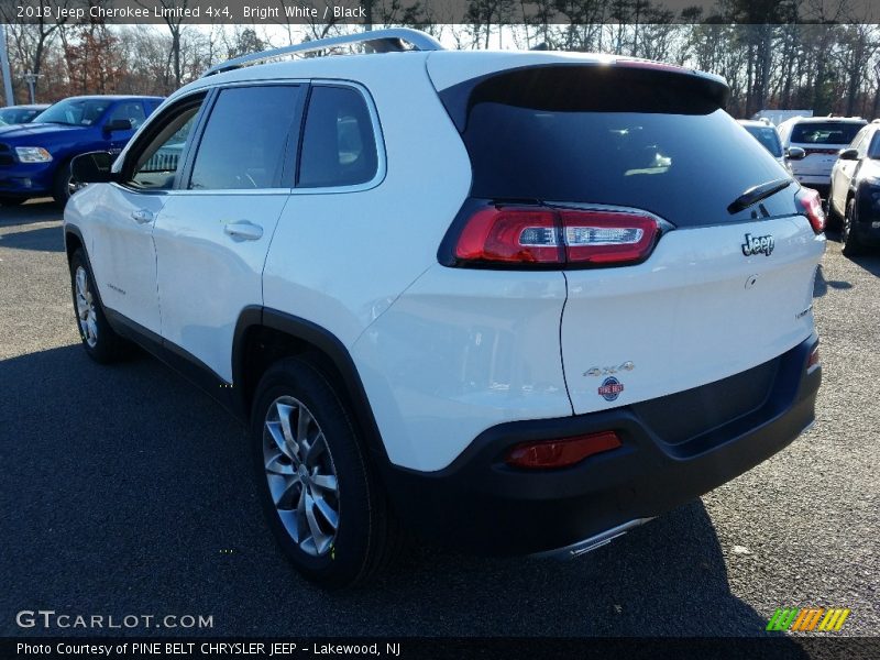 Bright White / Black 2018 Jeep Cherokee Limited 4x4