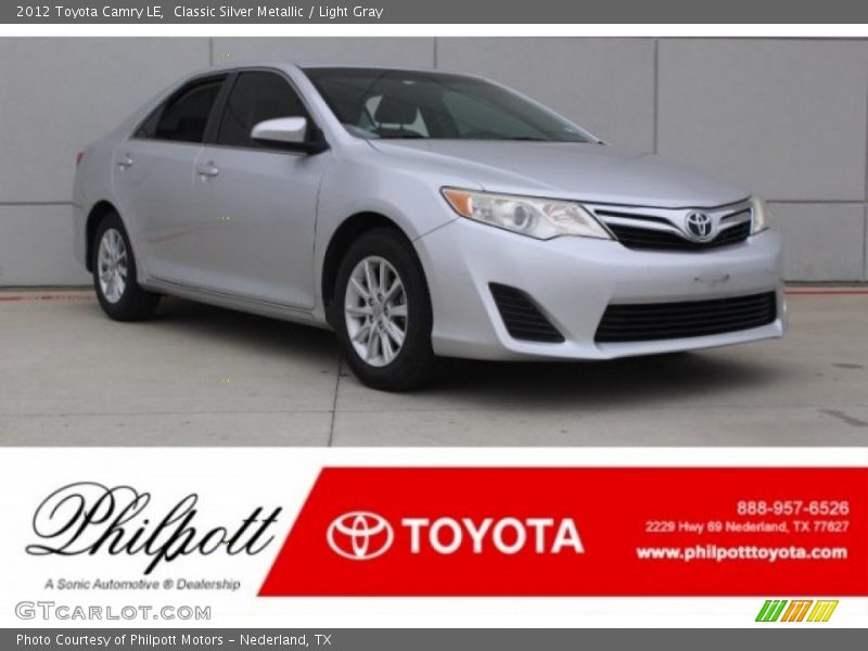 Classic Silver Metallic / Light Gray 2012 Toyota Camry LE