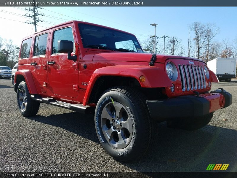 Firecracker Red / Black/Dark Saddle 2018 Jeep Wrangler Unlimited Sahara 4x4