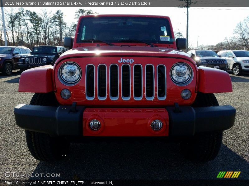 Firecracker Red / Black/Dark Saddle 2018 Jeep Wrangler Unlimited Sahara 4x4