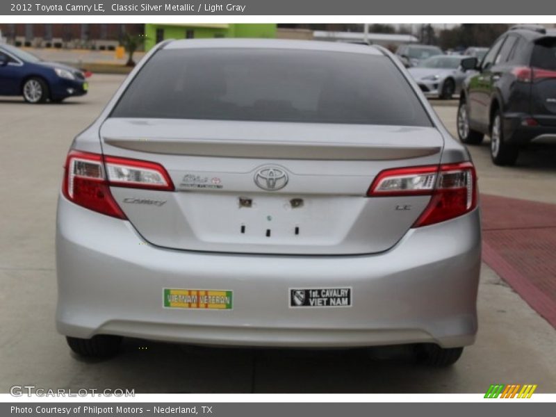 Classic Silver Metallic / Light Gray 2012 Toyota Camry LE