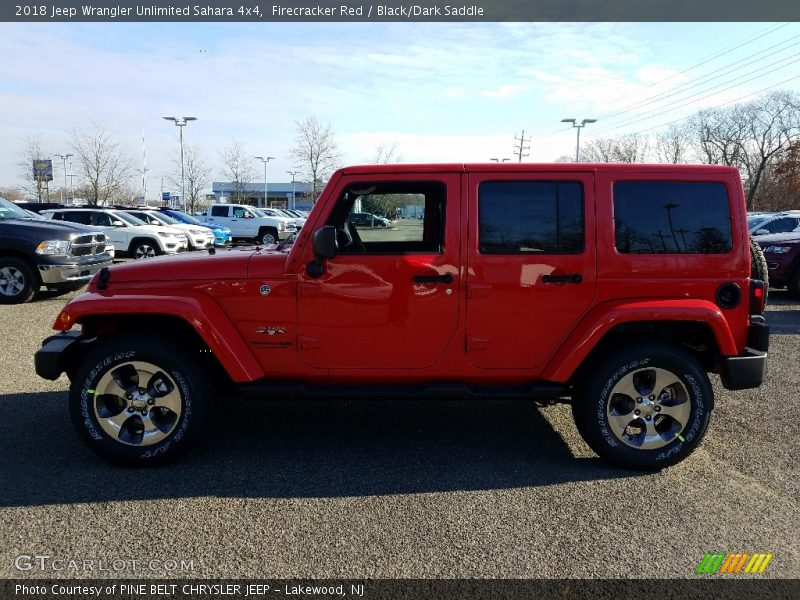 Firecracker Red / Black/Dark Saddle 2018 Jeep Wrangler Unlimited Sahara 4x4