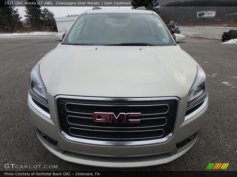 Champagne Silver Metallic / Dark Cashmere 2015 GMC Acadia SLT AWD