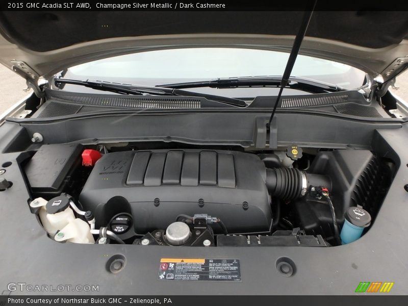 Champagne Silver Metallic / Dark Cashmere 2015 GMC Acadia SLT AWD