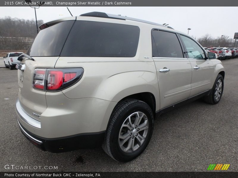 Champagne Silver Metallic / Dark Cashmere 2015 GMC Acadia SLT AWD