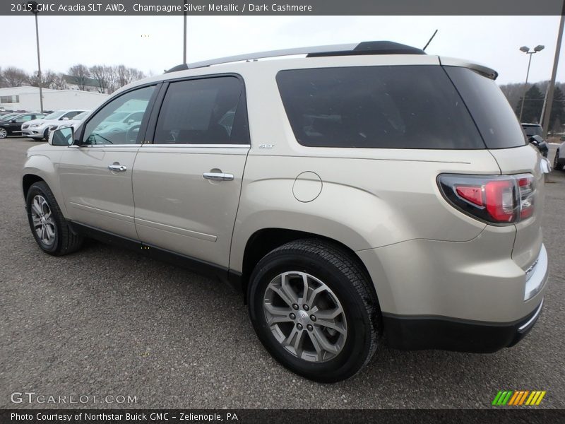 Champagne Silver Metallic / Dark Cashmere 2015 GMC Acadia SLT AWD