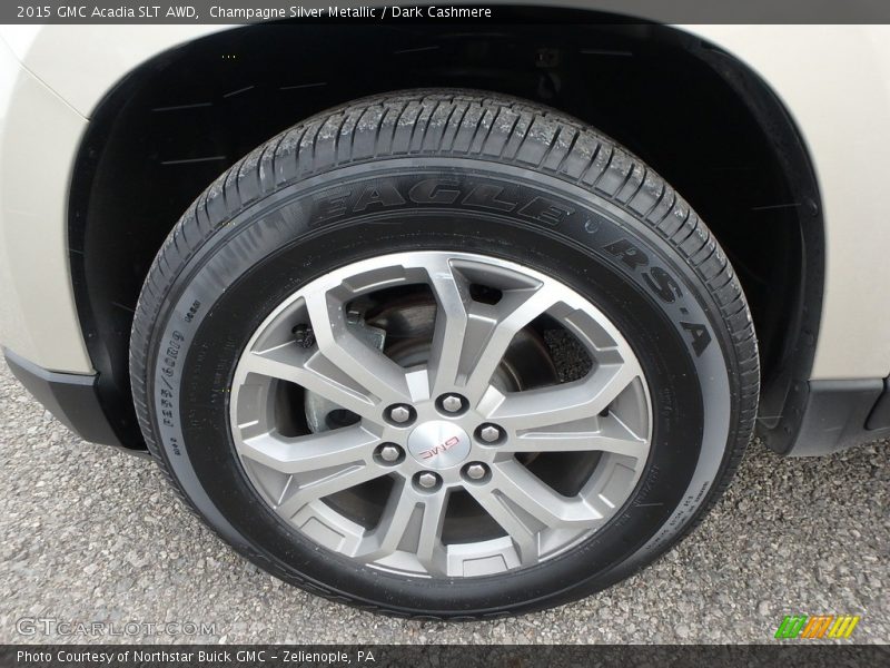 Champagne Silver Metallic / Dark Cashmere 2015 GMC Acadia SLT AWD
