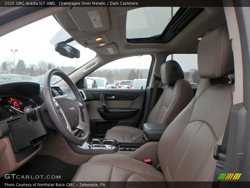 Champagne Silver Metallic / Dark Cashmere 2015 GMC Acadia SLT AWD