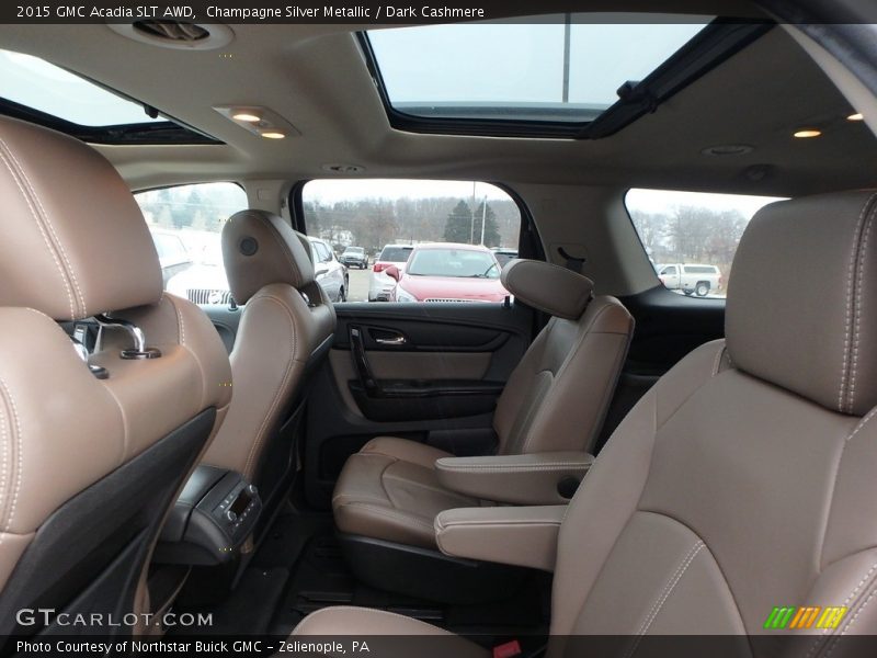 Champagne Silver Metallic / Dark Cashmere 2015 GMC Acadia SLT AWD