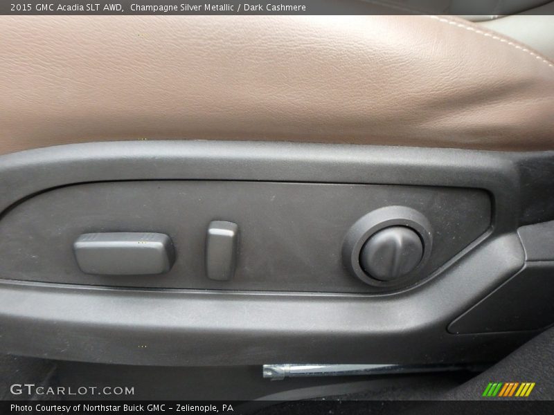 Champagne Silver Metallic / Dark Cashmere 2015 GMC Acadia SLT AWD
