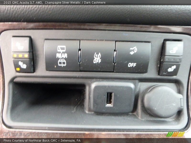 Champagne Silver Metallic / Dark Cashmere 2015 GMC Acadia SLT AWD