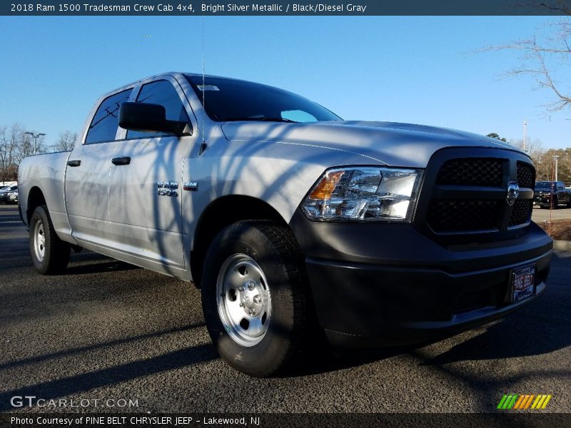 Bright Silver Metallic / Black/Diesel Gray 2018 Ram 1500 Tradesman Crew Cab 4x4