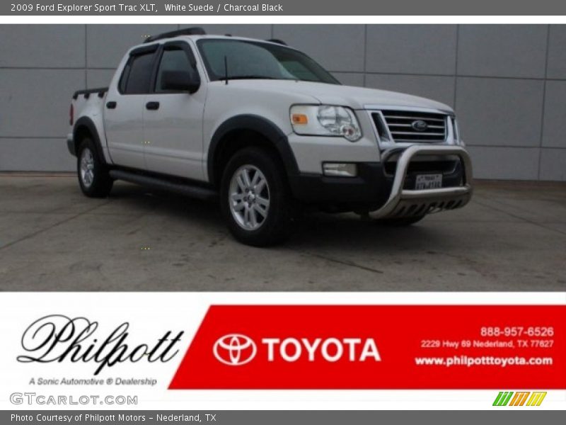 White Suede / Charcoal Black 2009 Ford Explorer Sport Trac XLT