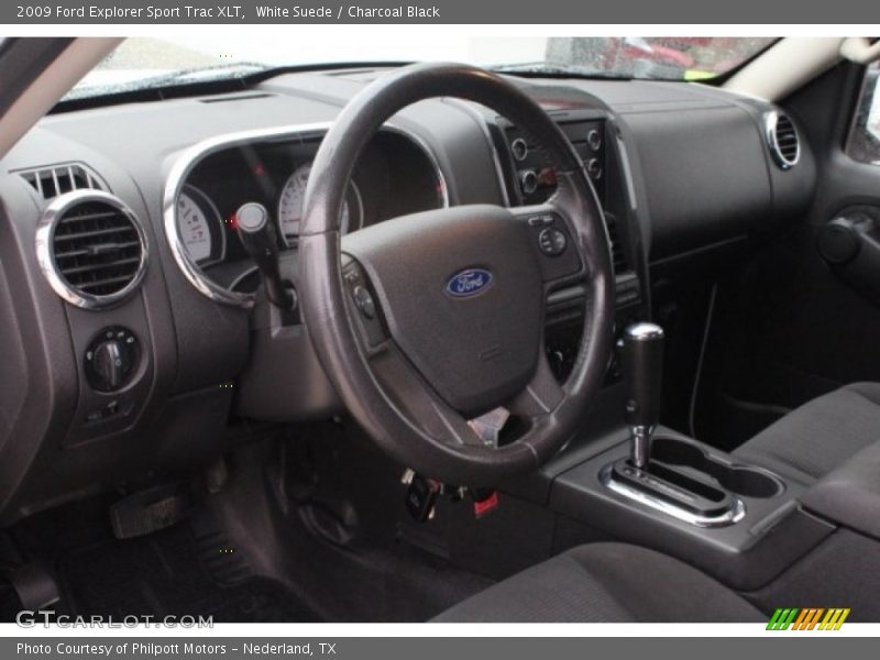 White Suede / Charcoal Black 2009 Ford Explorer Sport Trac XLT