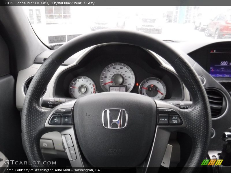 Crystal Black Pearl / Gray 2015 Honda Pilot EX 4WD