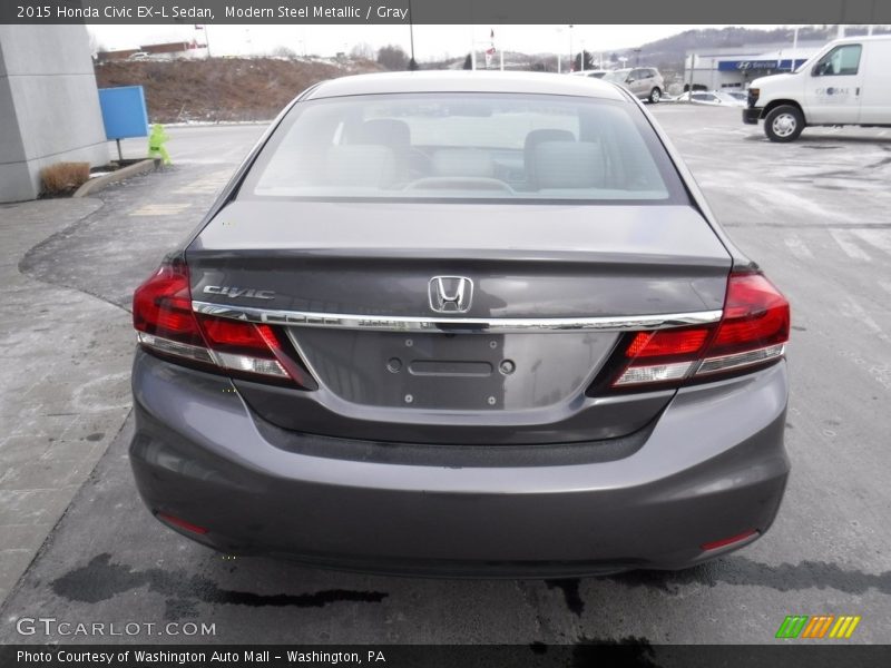 Modern Steel Metallic / Gray 2015 Honda Civic EX-L Sedan