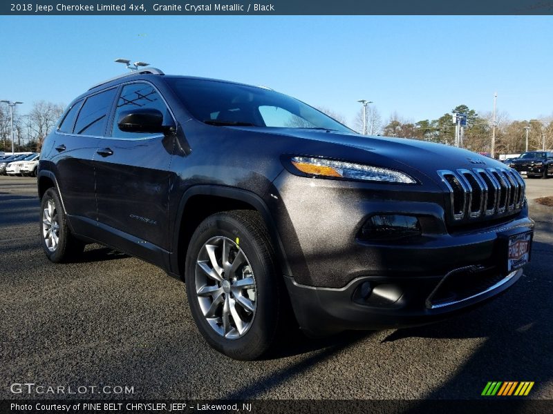Granite Crystal Metallic / Black 2018 Jeep Cherokee Limited 4x4
