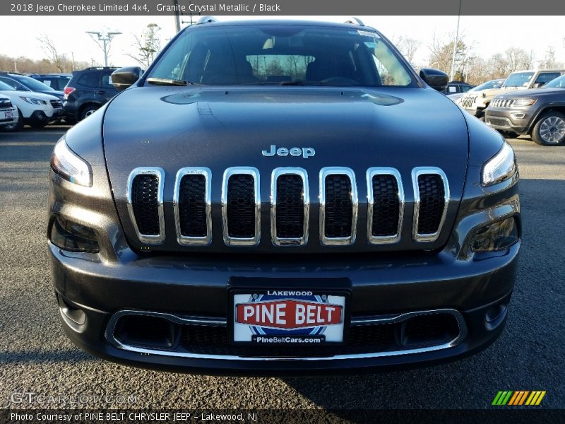 Granite Crystal Metallic / Black 2018 Jeep Cherokee Limited 4x4
