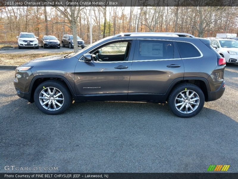 Granite Crystal Metallic / Black 2018 Jeep Cherokee Limited 4x4