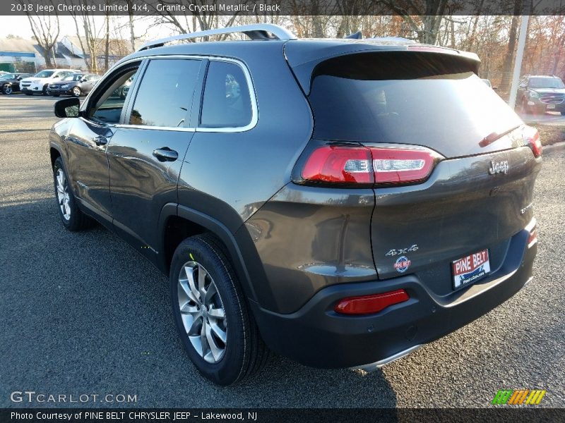 Granite Crystal Metallic / Black 2018 Jeep Cherokee Limited 4x4