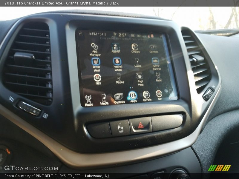 Granite Crystal Metallic / Black 2018 Jeep Cherokee Limited 4x4