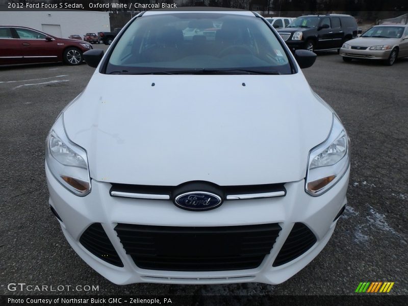 Oxford White / Charcoal Black 2012 Ford Focus S Sedan