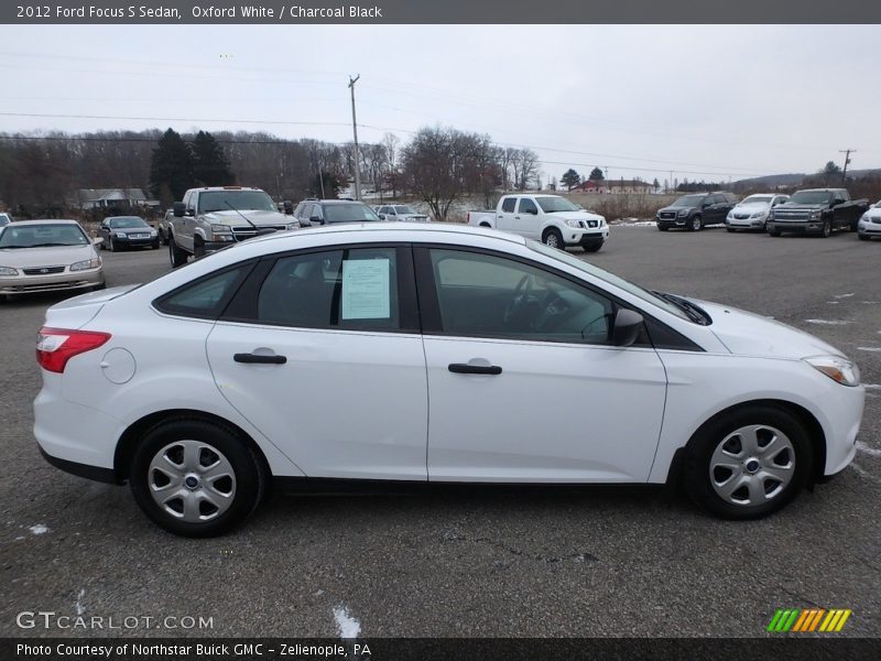 Oxford White / Charcoal Black 2012 Ford Focus S Sedan