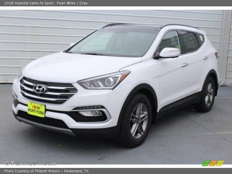 Pearl White / Gray 2018 Hyundai Santa Fe Sport