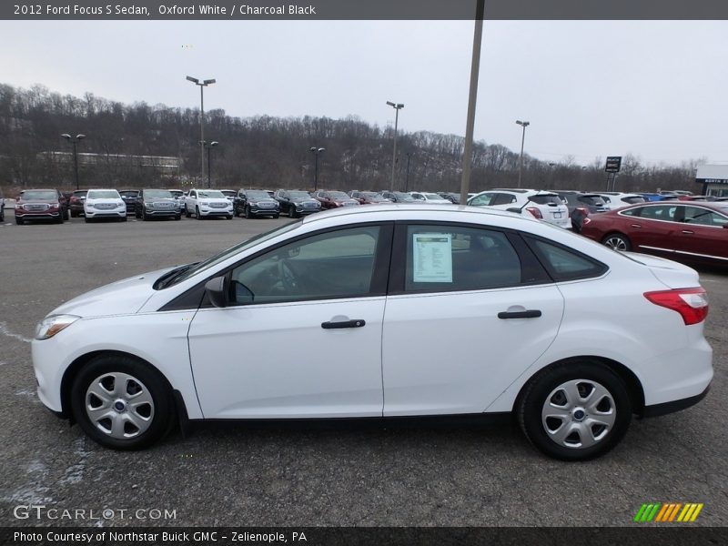 Oxford White / Charcoal Black 2012 Ford Focus S Sedan