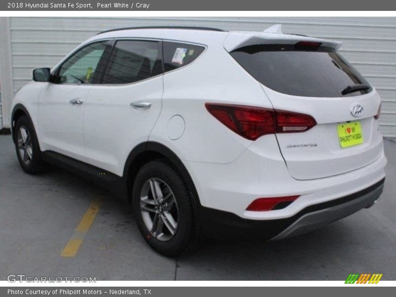 Pearl White / Gray 2018 Hyundai Santa Fe Sport