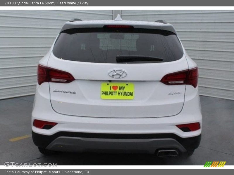 Pearl White / Gray 2018 Hyundai Santa Fe Sport