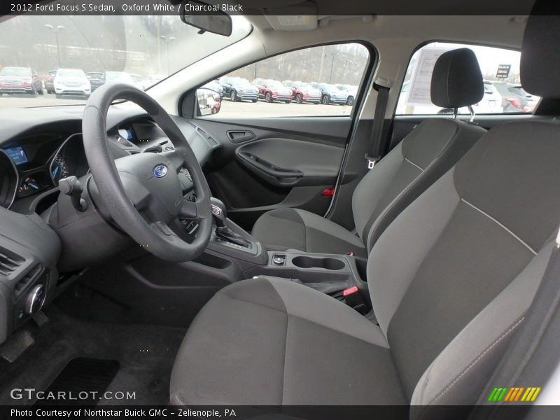 Oxford White / Charcoal Black 2012 Ford Focus S Sedan