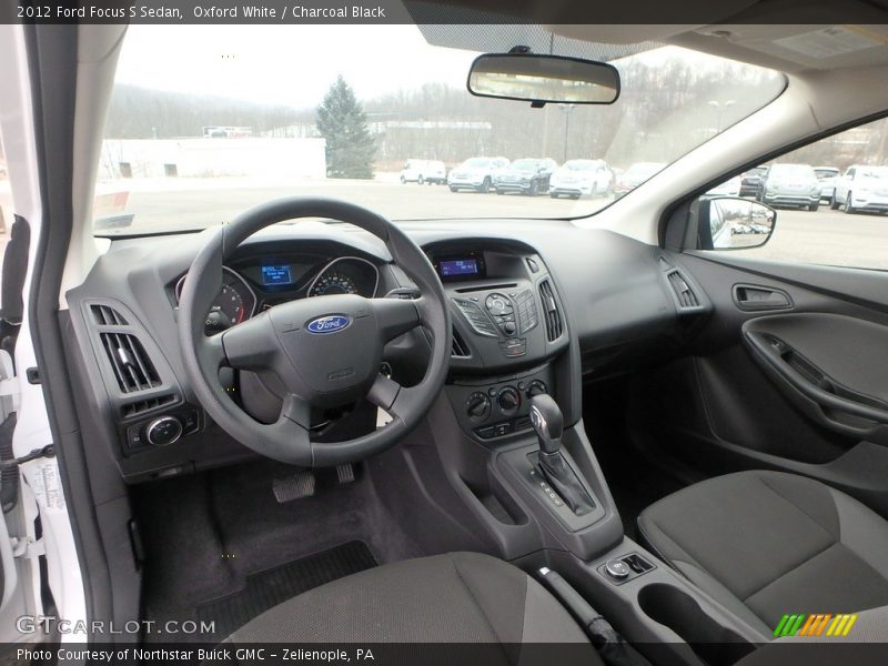 Oxford White / Charcoal Black 2012 Ford Focus S Sedan