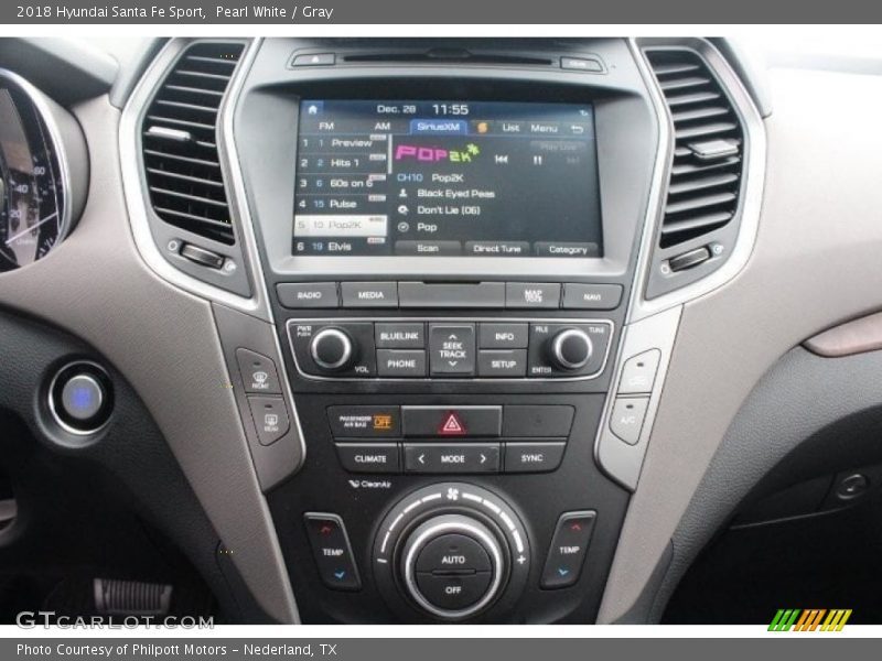 Pearl White / Gray 2018 Hyundai Santa Fe Sport
