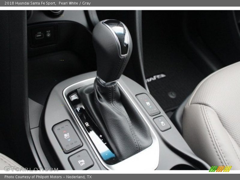 Pearl White / Gray 2018 Hyundai Santa Fe Sport