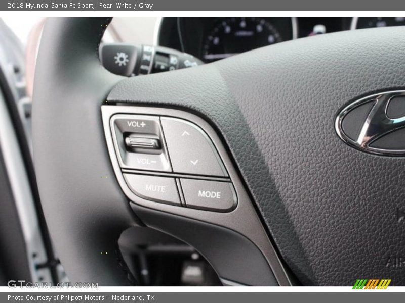 Pearl White / Gray 2018 Hyundai Santa Fe Sport
