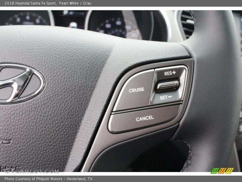 Pearl White / Gray 2018 Hyundai Santa Fe Sport